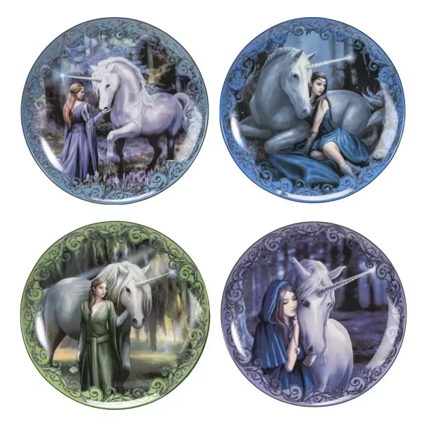anne-stokes-plates-4-pack-unicorn-and-maiden-1751285840-0 anne-stokes-plates-4-pack-unicorn-and-maiden-1751285840-0