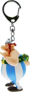 Portachiavi Asterix e Obelix con Fiori - 13 cm
