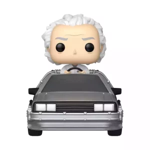Back to the Future POP! Rides Deluxe Vinyl Doc con Macchina del Tempo 9 cm
