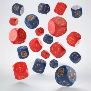 Dado D6 Compatto Crosshairs: Set di 20 Cobalt & Rosso