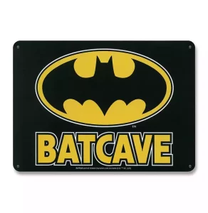 Segnaletica Metallica DC Comics Batcave 15 x 21 cm