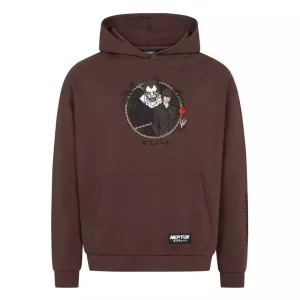 Felpa con Cappuccio Death Note Grafica Marrone Taglia XL