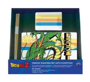 Set Sushi in Ceramica Dragon Ball Z con Bacchette Shenron