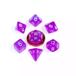 FanRoll Mini Dado Set Stardust Viola (7)
