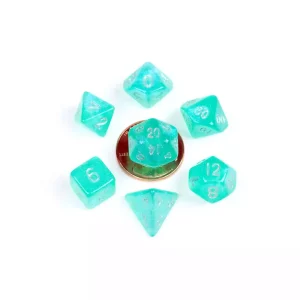FanRoll Mini Set Dadi Stardust Turquoise (7)