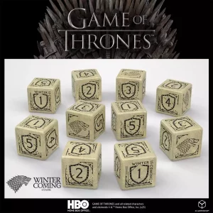 Set di Dadi Game of Thrones Casa Stark 10xD6
