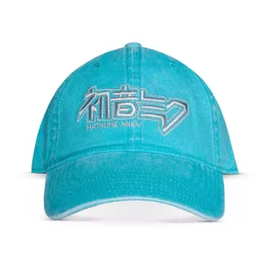 Cappello da baseball Hatsune Miku con visiera curva Blu