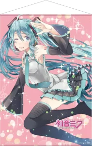 Hatsune Miku Wallscroll Glitter Rosa 50 x 70 cm