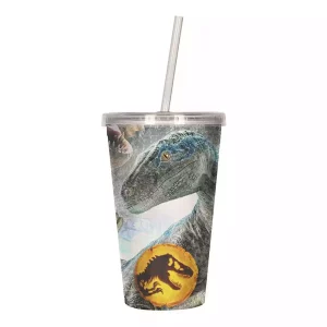 Bicchiere 3D Jurassic World con Cannuccia Biosync