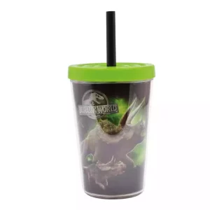 Bicchiere Jurassic World con Cannuccia 300 ml