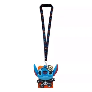 Portachiavi Lilo & Stitch con Stitch Scheletro e Portacarte
