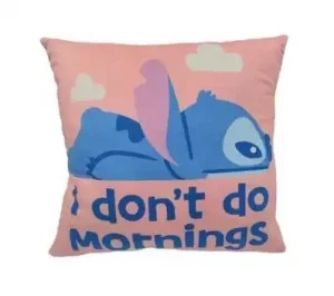 Cuscino Lilo & Stitch 'I don't do mornings' 40 cm