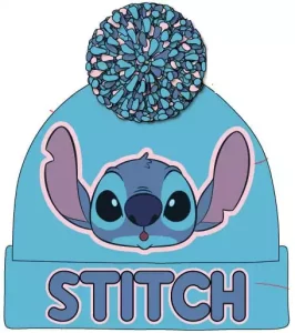 Berretto Pompon Lilo & Stitch Blu Chiaro