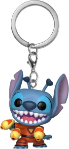 Lilo & Stitch POP! Vinyl Portachiavi 4 cm Stitch con Blaster Display (12)