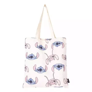 Borsa Shopper Lilo & Stitch con Volti di Stitch e Angel