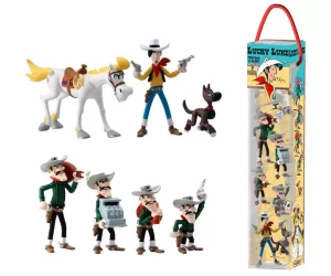 Lucky Luke - Set Mini Action Figure 7 Personaggi (4-10 cm)