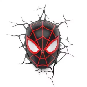 Lampada LED 3D Spider-Man Miles Morales
