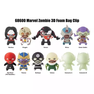 Marvel: Display 24 Clip per Borse 3D in PVC - Serie Zombie