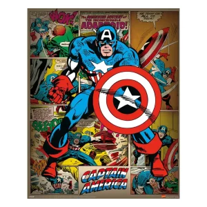 Poster Pack Captain America Retro 40x50 cm (4)