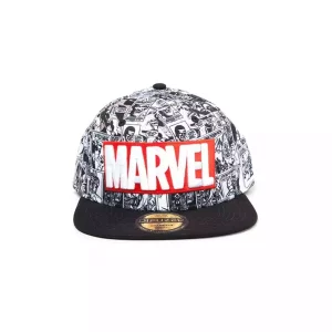 Cappello Snapback Marvel Comics Logo Classico Rosso e Bianco