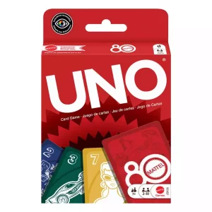 Mattel 80° Anniversario UNO Card Game Ruby Red