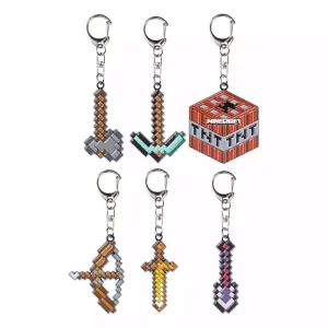 Portachiavi Minecraft Piccone e Attrezzi
