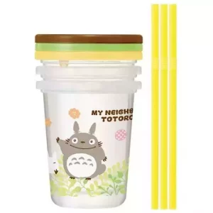Set 3 Bicchiere e Cannuccia My Neighbor Totoro