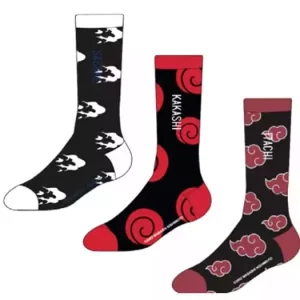 Calzini Naruto - Set 3 pezzi Sasuke, Kakashi, Itachi - Taglia 43-46