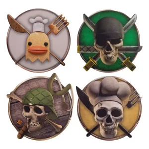 Set 4 Sottobicchieri Personaggi One Piece