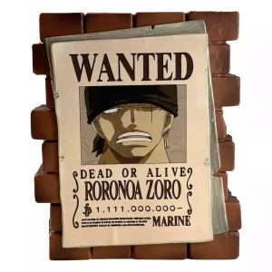 Scelfo Portamonete One Piece Zoro Wanted - 15 cm
