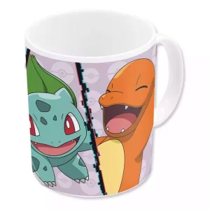 Tazza Pokémon Charmander, Bulbasaur, Squirtle, Pikachu 320 ml