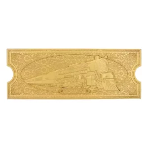 Biglietto Replica del Treno Polare, Placcato Oro 24K, Edizione Limitata