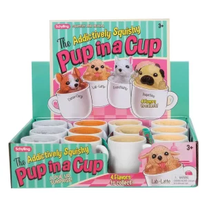 Pup in a Cup: Set da 12 Figure Squeezable in Tazza