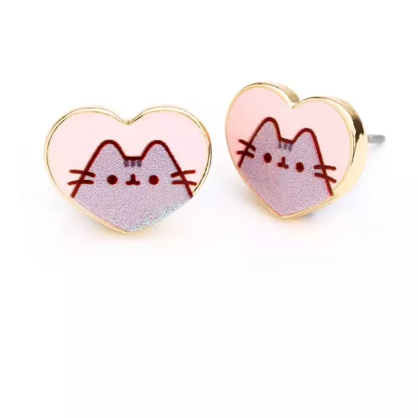 pusheen-stud-earrings-pink-and-gold-heart-1751122063-2 pusheen-stud-earrings-pink-and-gold-heart-1751122063-2