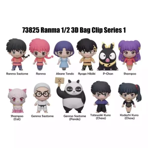Ranma 1/2: Display 24 Clip per Borse in PVC 3D - Serie 1