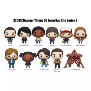 Stranger Things: Display 24 Clip per Borse 3D in PVC - Serie 2
