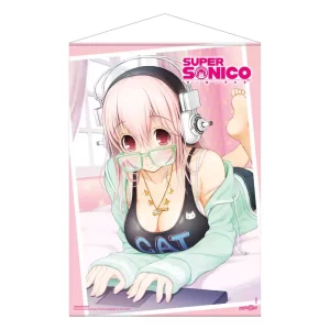 Wallscroll Super Sonico con Laptop, 50 x 70 cm