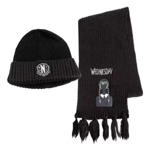 Set Berretto e Sciarpa Wednesday Nevermore