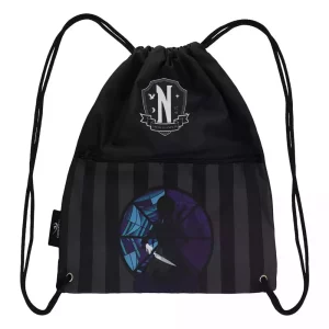 Borsa a Cordoncino Wednesday Addams con Violoncello