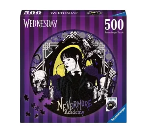 Puzzle Rotondo Wednesday Addams - Accademia Nevermore (500 pezzi)