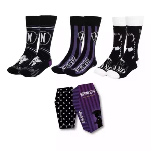 Calzini Wednesday Addams 3 Confezione Taglia 36-43