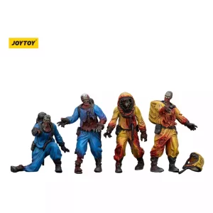 Action Figures Zombie Dark Source 4-Pack: Team di Laboratorio Biochimico da 8 cm