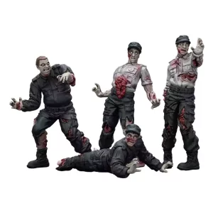 Action Figure Zombie Dark Source - Set 4 Guardie di Sicurezza 8 cm