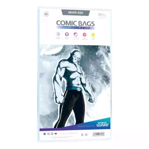 Ultimate Guard Comic Bags Resealable (100) - Argento - Taglia Silver